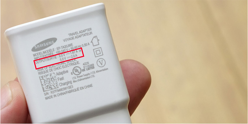 Tìm hiểu về các thông số trên sạc