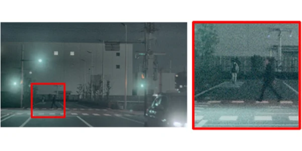 pedestrians detected 120 m ahead under 0.1 lux1 illumination