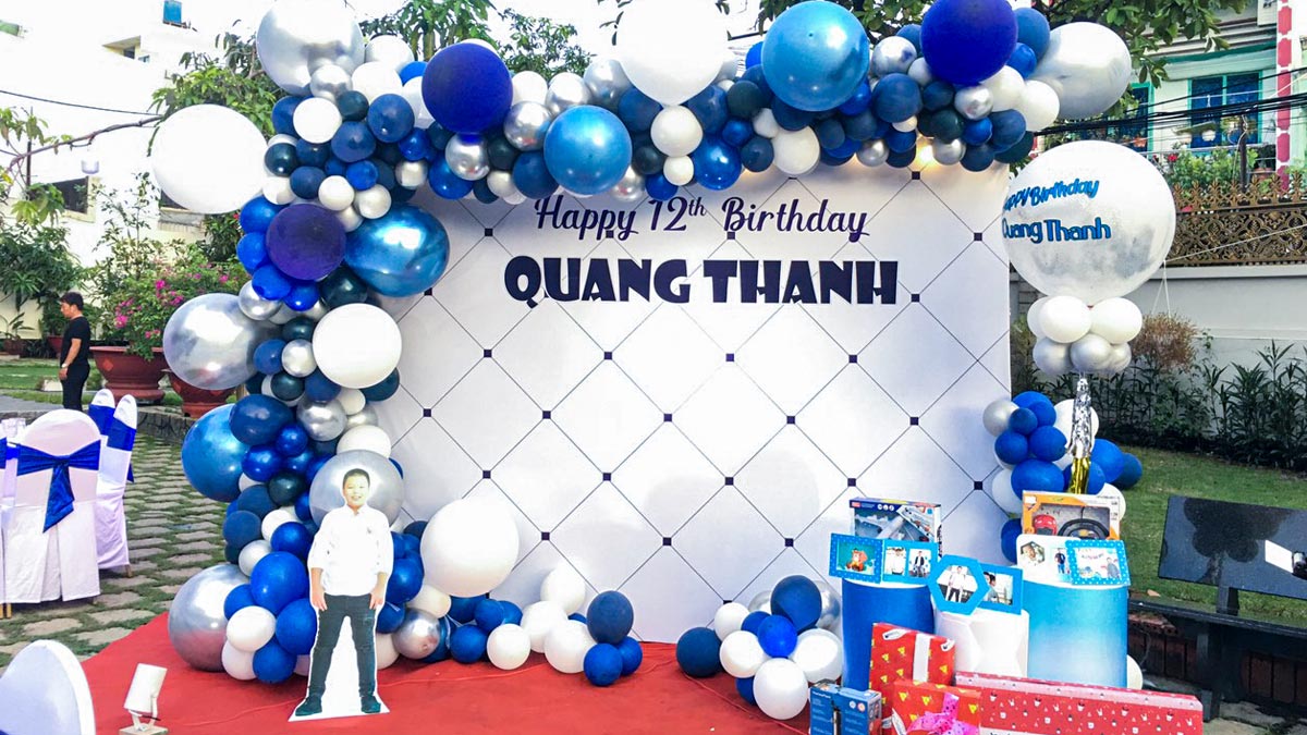 Background sinh nhật hiện đại sang trọng