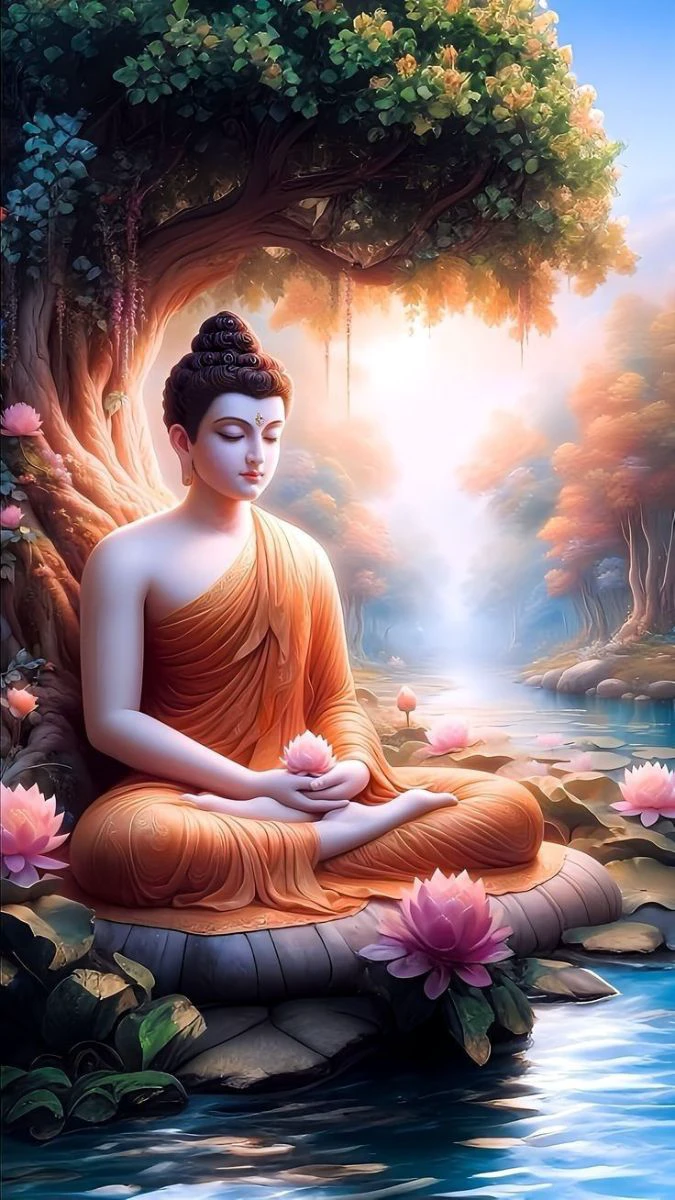 Hình nền hoa sen và Phật giáo
