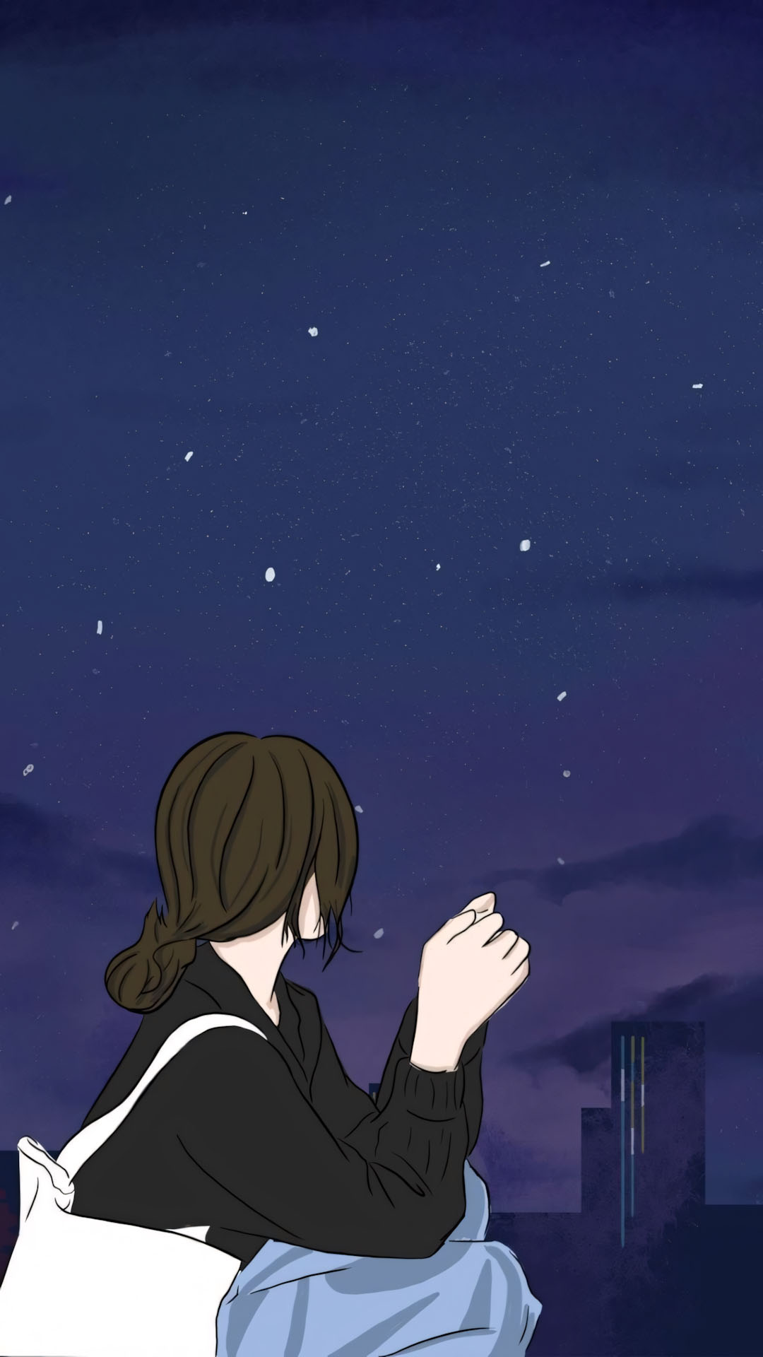 Hinh nen anh co gai buon quay lung anime 1920px 1080px full hd 2 1