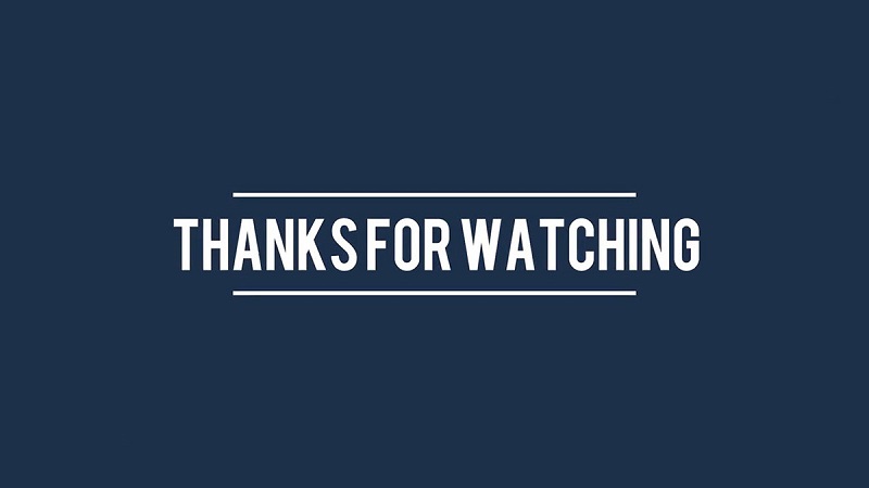 Hình nền Thank you for watching đơn giản