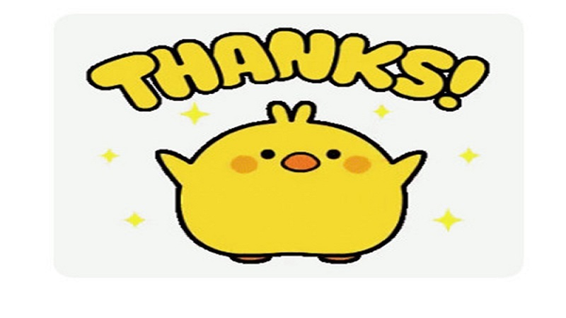 Nền Thank you con vịt