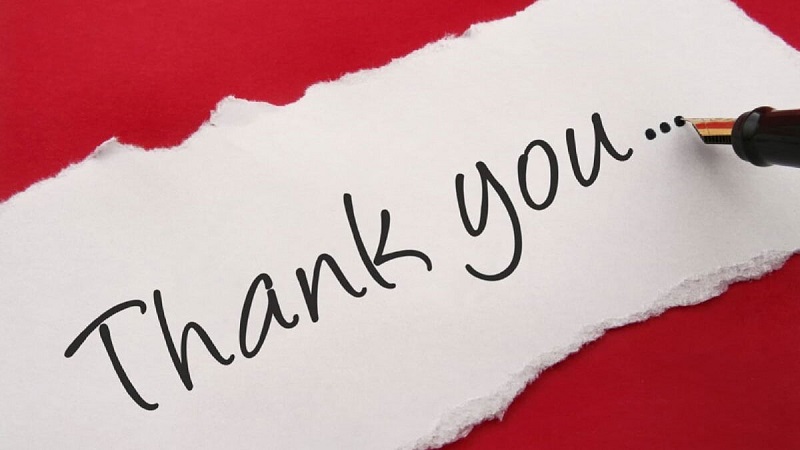Nền Thank You viết chữ
