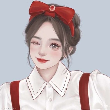 Ảnh avatar anime nữ cô gái đeo băng đô đỏ