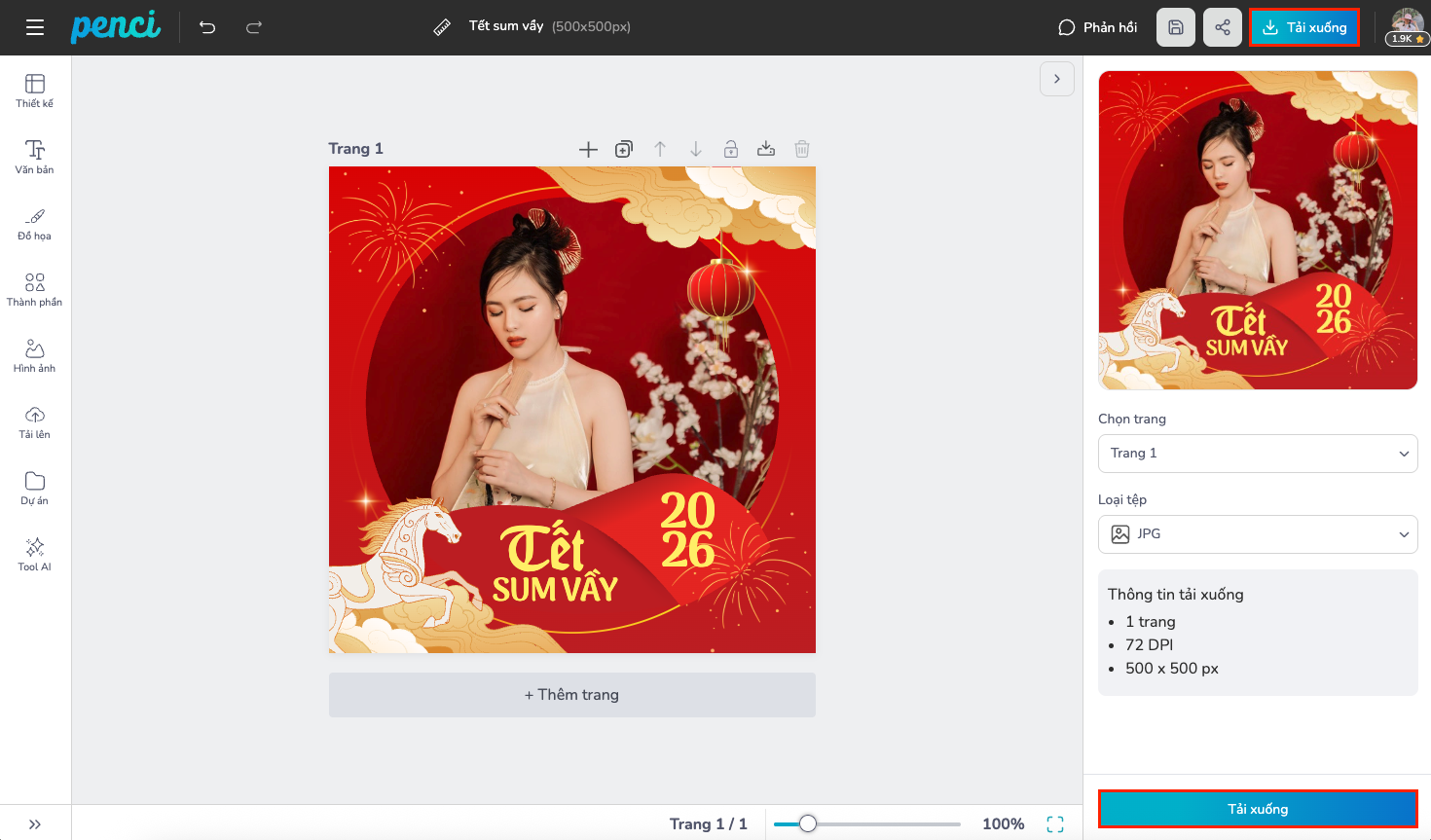 Những mẫu khung avatar, khung ảnh đại diện Tết Bính Ngọ 2026 đẹp và mới nhất