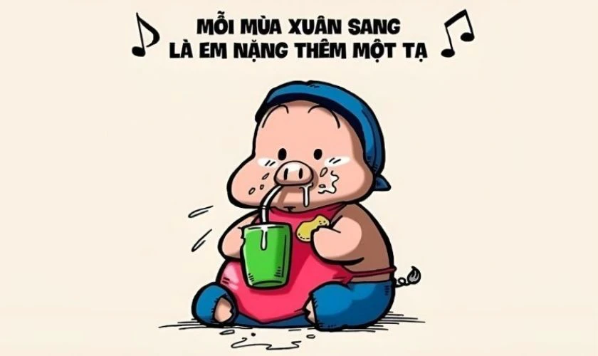 Meme tăng cân Tết