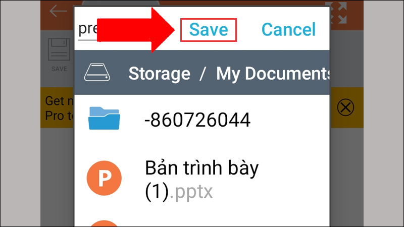 Nhấn Save để lưu