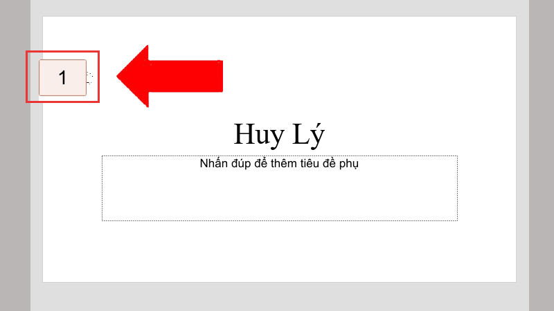 Sau chọn xong hiệu ứng thì số thứ tự sẽ xuất hiện bên trái đối tượng