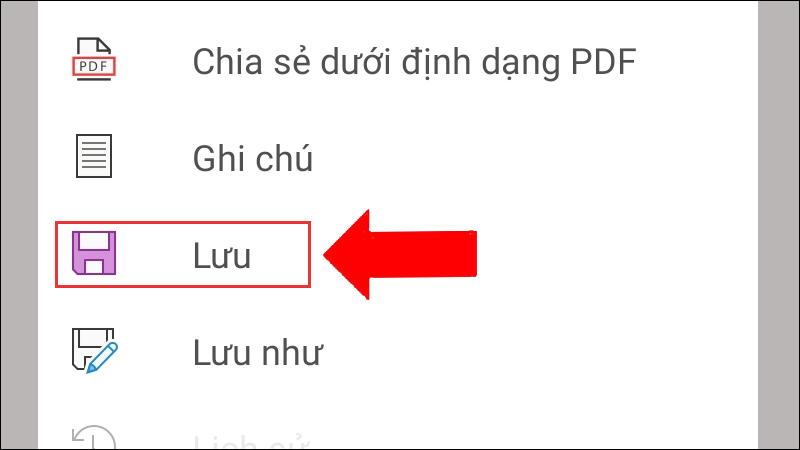 Chọn Lưu để sang bước cuối