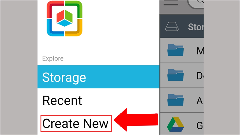 Chọn Create New để tao slide mới