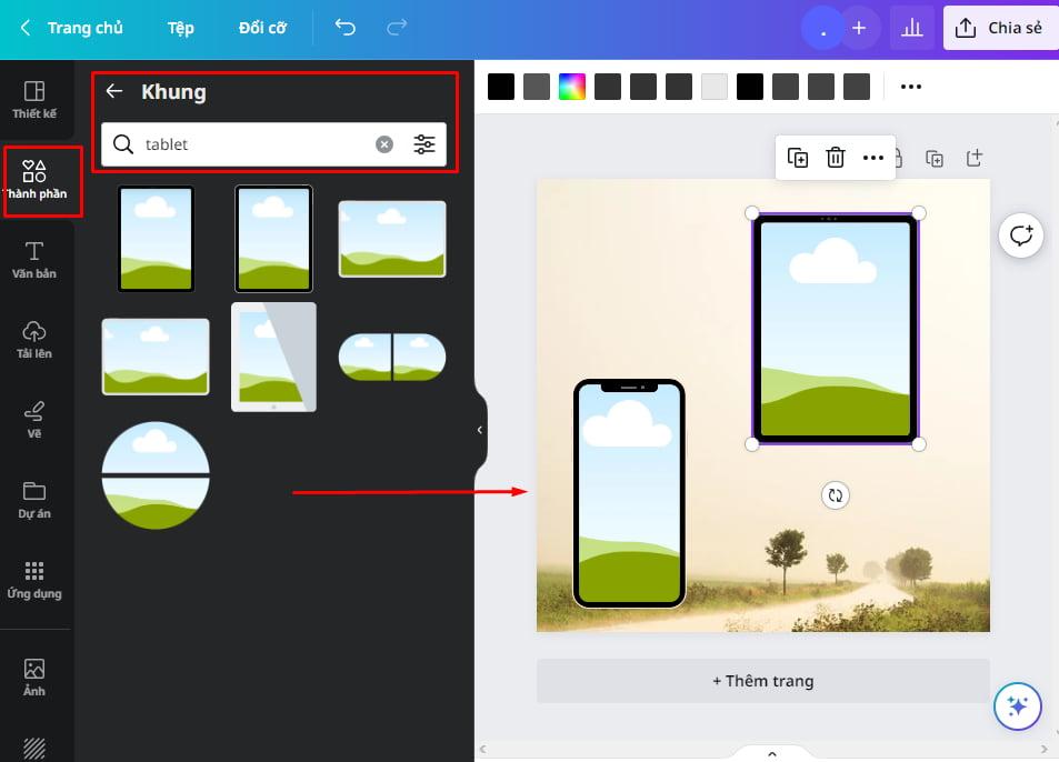 Áp dụng mẫu mockup Canva phù hợp