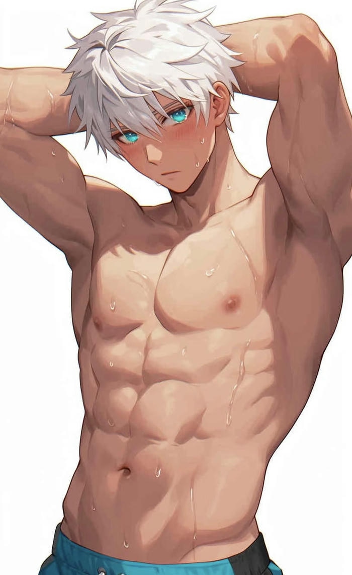 ảnh anime nam 6 múi bắp tay