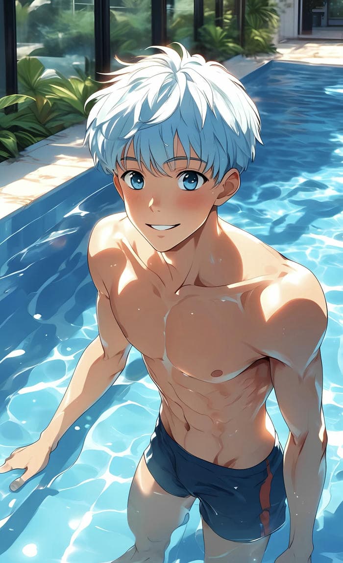 hình ảnh anime nam 6 múi chiều cao