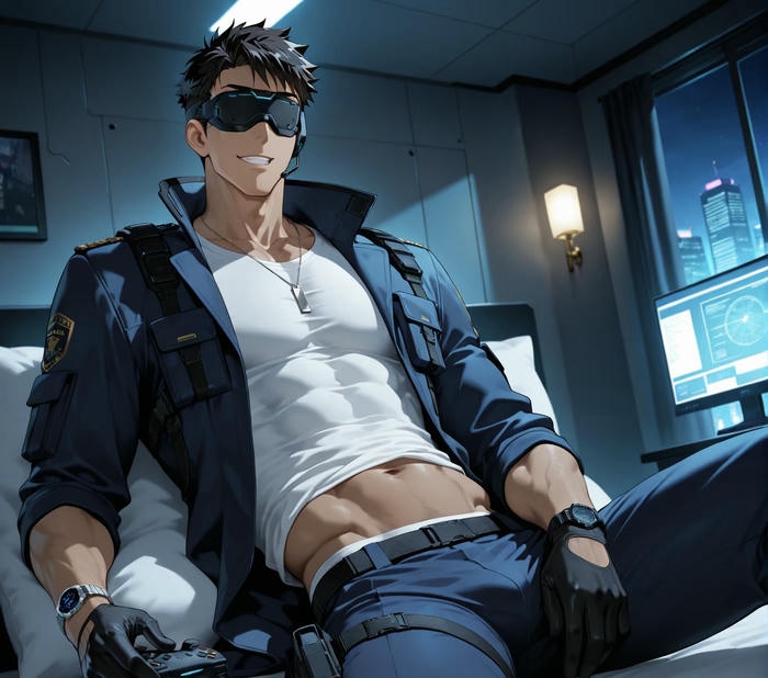 hình anime nam 6 múi ánh mạnh mẽ