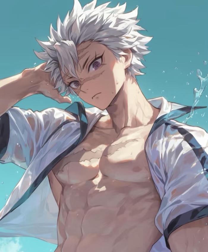 hình ảnh anime nam 6 múi hình thể