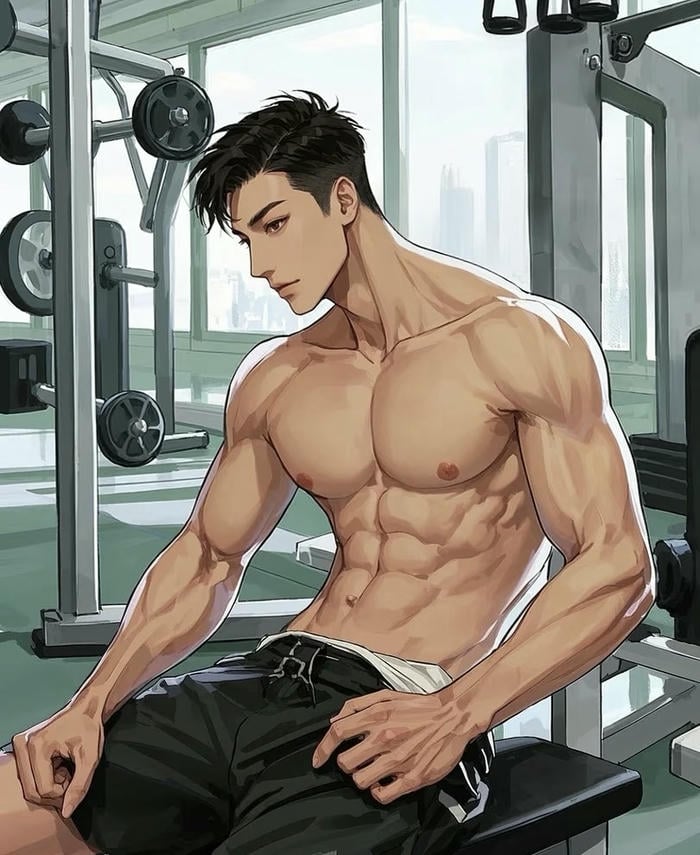 hình ảnh anime nam 6 múi da rám nắng