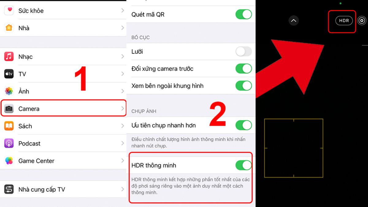 Cách dùng HDR tự động trên camera iPhone