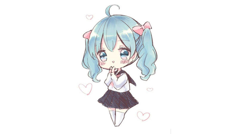 chibi cô gái tóc ngắn