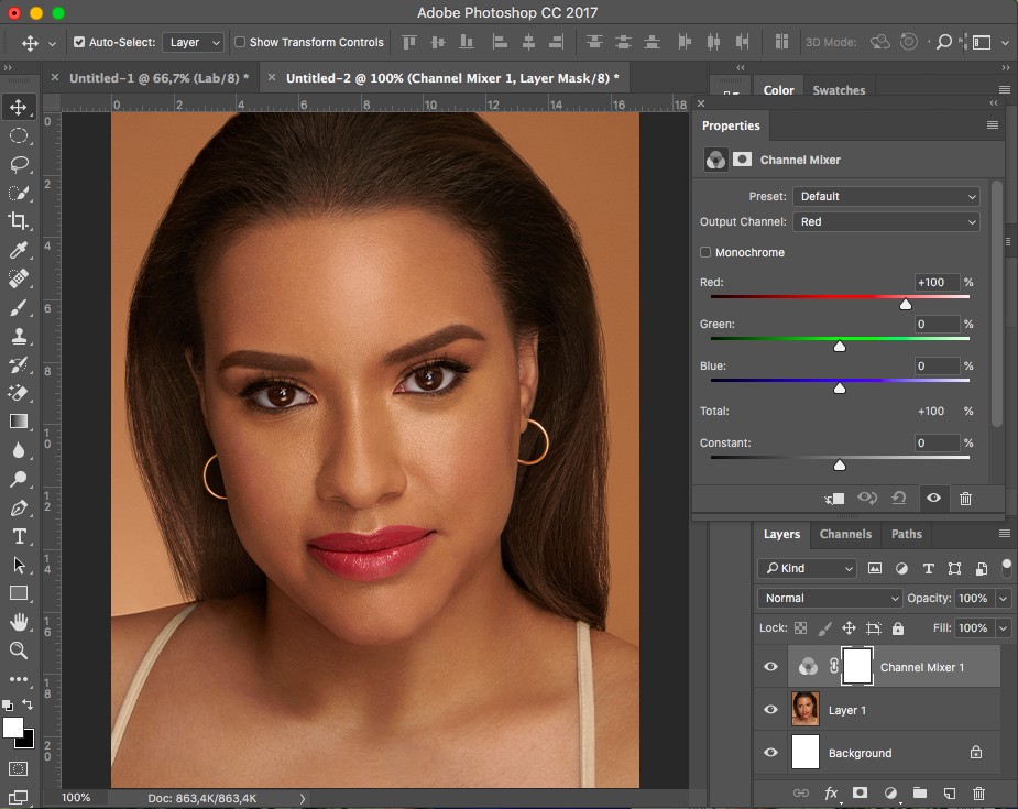 2 cách đơn giản làm trắng da trong Photoshop