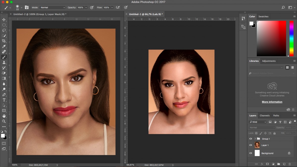 2 cách đơn giản làm trắng da trong Photoshop