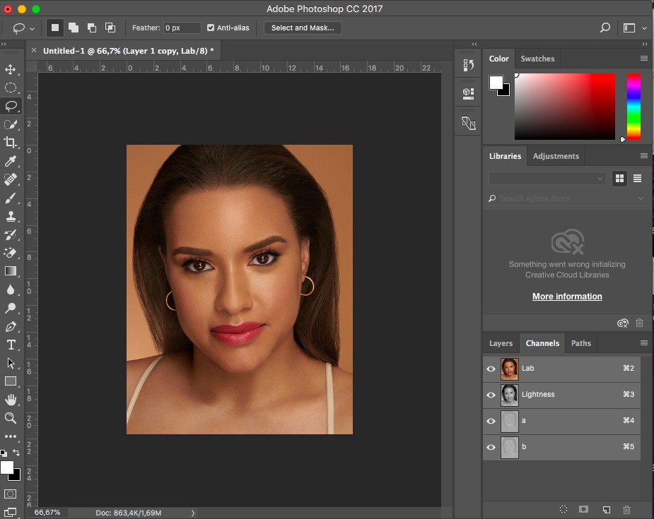 2 cách đơn giản làm trắng da trong Photoshop