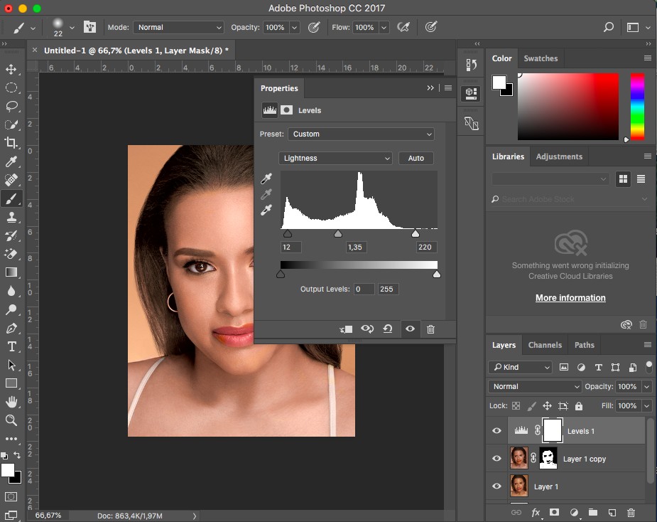 2 cách đơn giản làm trắng da trong Photoshop