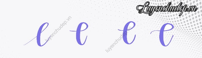 Chữ e thường cách điệu sáng tạo
