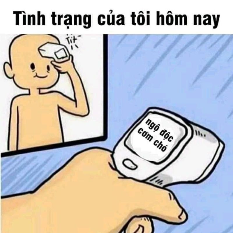 Cơm chó meme kèm caption hài hước