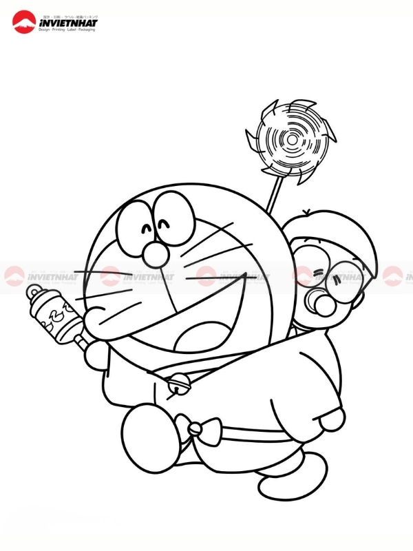Hinh tap to Doraemon va Nobita ngu gat