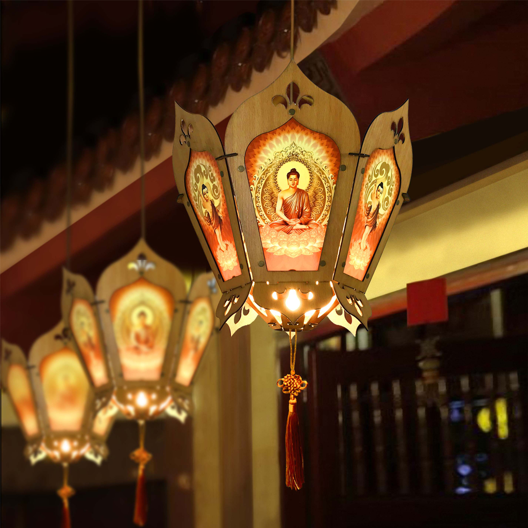 lồng đèn gỗ phật đản giá sỉ