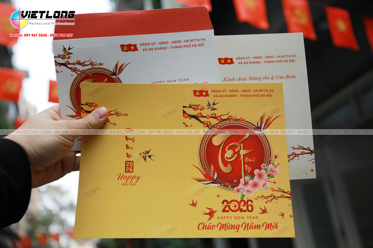 Mẫu thiệp chúc Tết cho ủy bản xã, phường, tỉnh