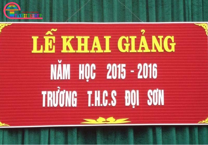 BẢNG NỈ DÍNH CHỮ XỐP TRANG TRÍ HỘI NGHỊ
