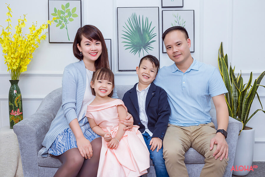 Trang phục chụp ảnh gia đình 4 người