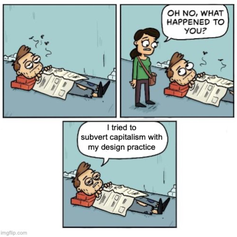 In the paradox of trying to be a critical designer, I tried using memes to move past hopelessness and find connection.