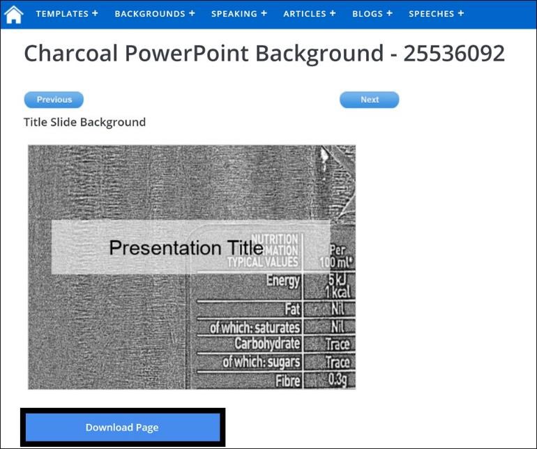 Example of what the download page for Presentation Magazine looks like