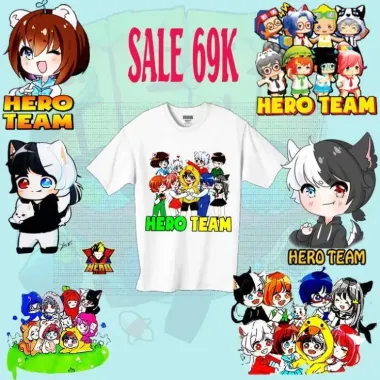 Áo Thun Hero Team Mini World Simmy Chibi Cute MC42 Vonesa Giá Cực Sốc 20k