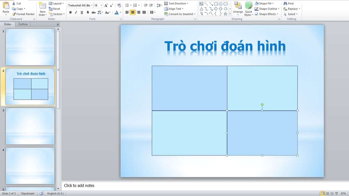 Để có cách làm trò chơi đoán hình trên Powerpoint hay phải nắm nội dung của trò chơi