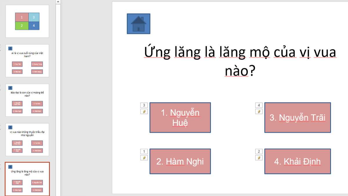 Cách làm trò chơi đoán hình trên Powerpoint - _x0008__x0008_Vẽ nút Home
