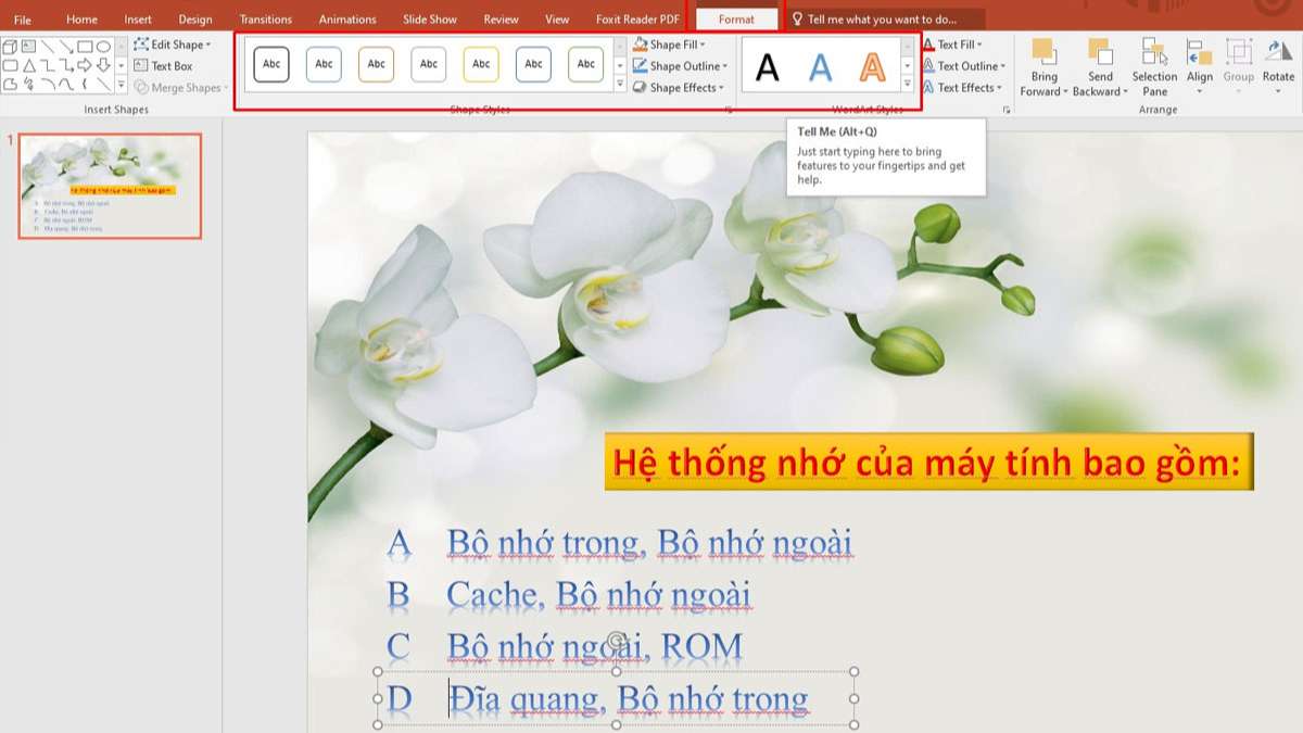 Bước 1: Cách làm trò chơi trắc nghiệm trên Powerpoint