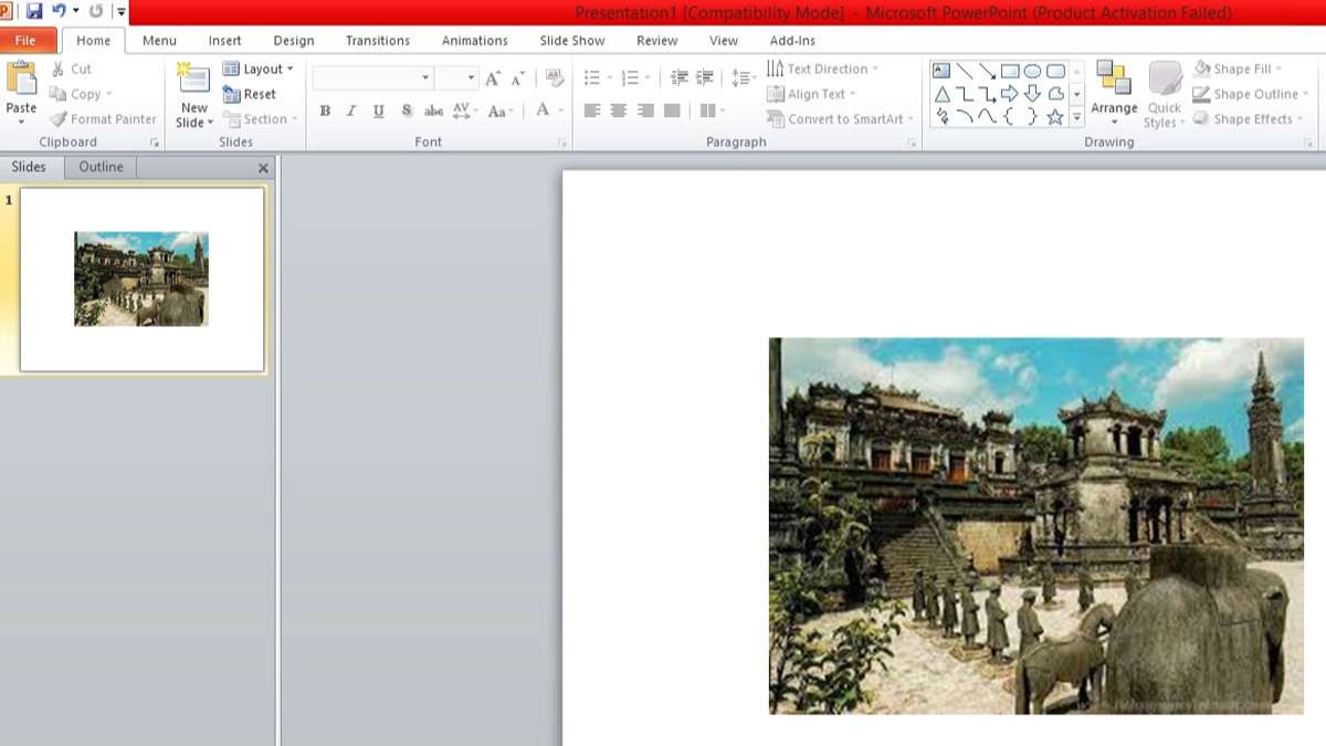 Cách làm trò chơi đoán hình trên Powerpoint - Chèn hình vẻ lên ảnh