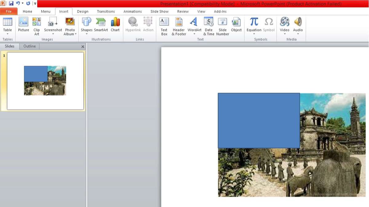 Cách làm trò chơi đoán hình trên Powerpoint - Tạo hình vuông