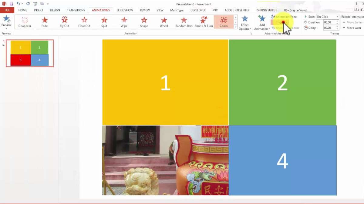 Cách làm trò chơi trên Powerpoint đơn giản hấp dẫn người xem
