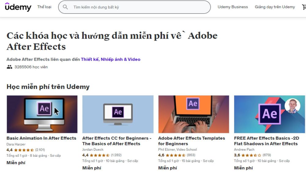 tài liệu về After Effects miễn phí để sử dụng