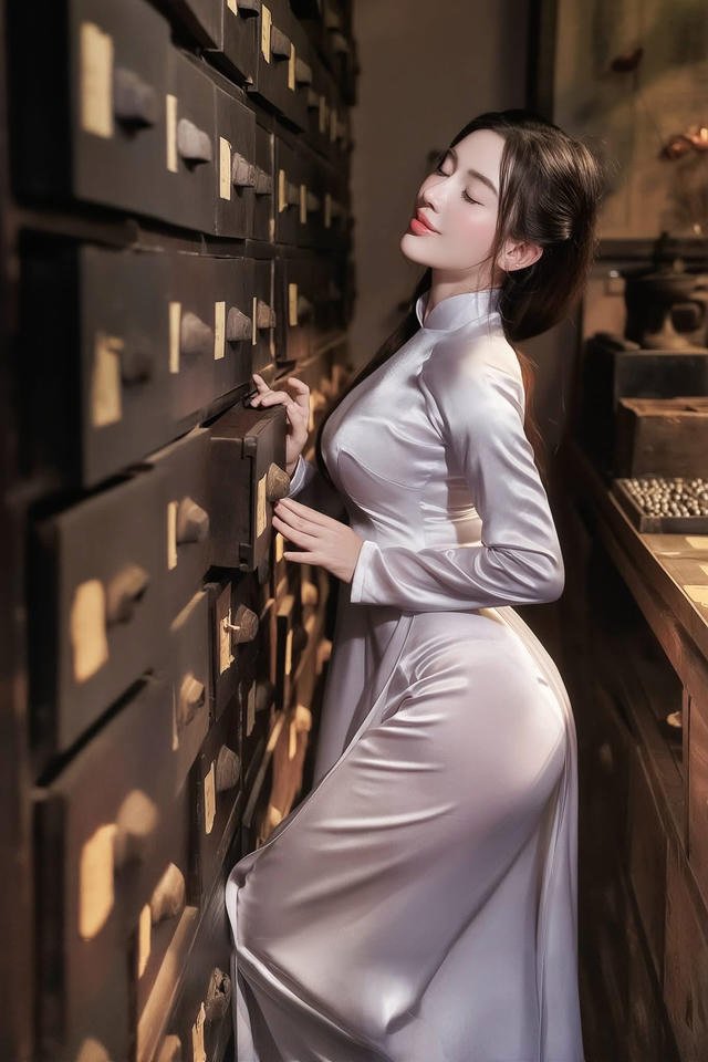 Ảnh sex áo dài khoe đít to tròn nhìn chỉ muốn địt ngay