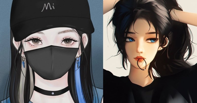 Grouping Những kiểu avatar nữ che mặt theo phong cách cá tính, cool ngầu gồm những gì?