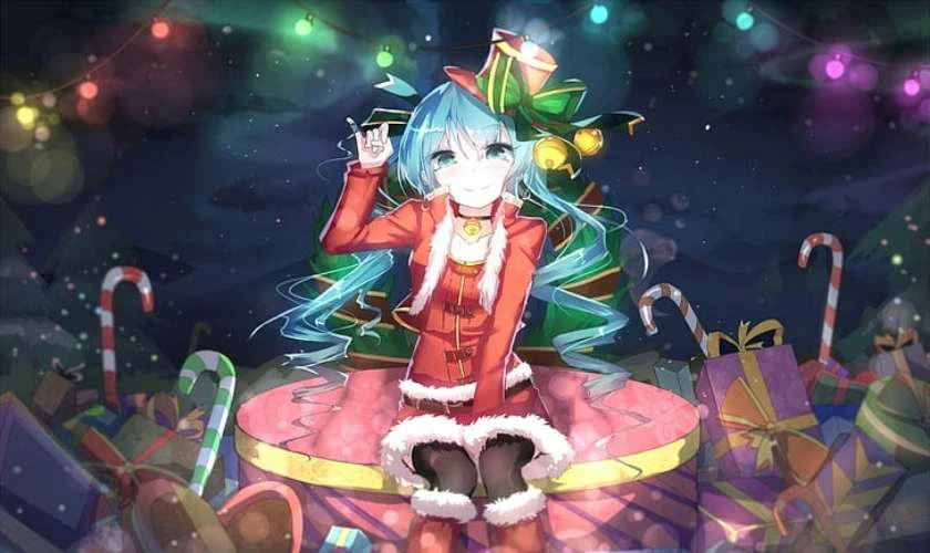 Ảnh chibi Giáng sinh đẹp trên máy tính