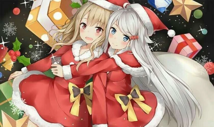 Ảnh chibi Giáng sinh đẹp trên máy tính