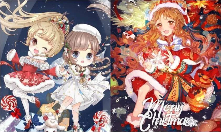 Hình nền chibi Giáng sinh trên điện thoại