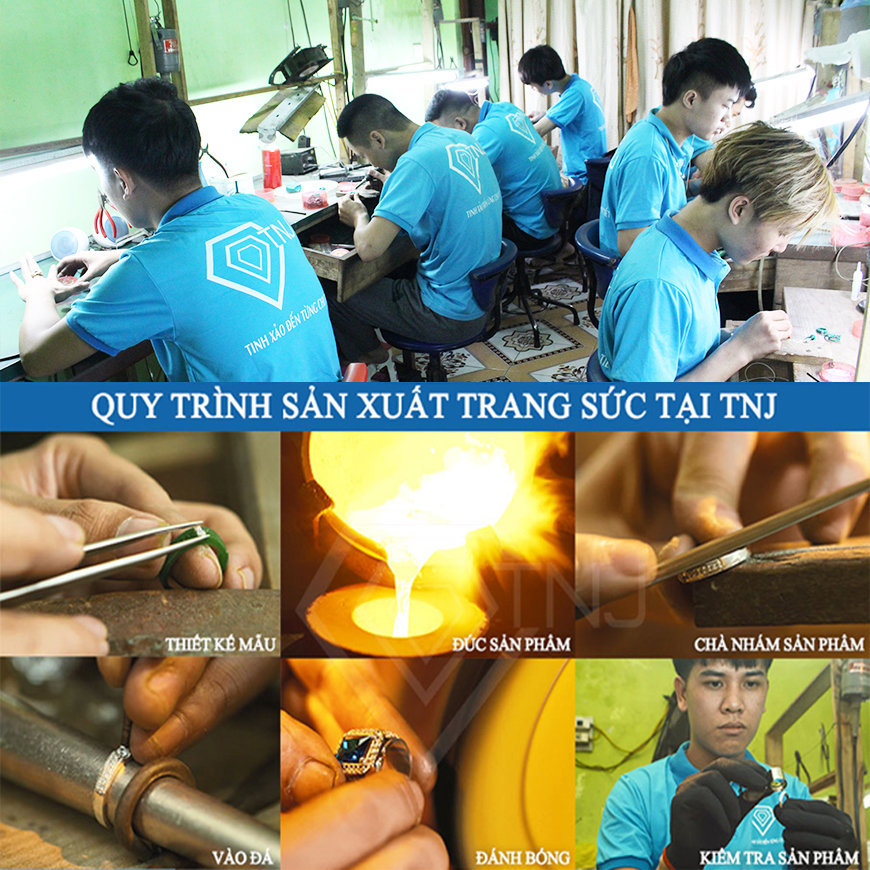 xưởng sản xuất và thiết kế tại trang sức tnj